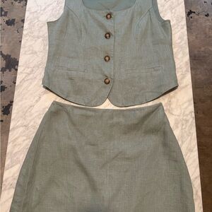 Abercrombie & Fitch Grey Green Skort Set